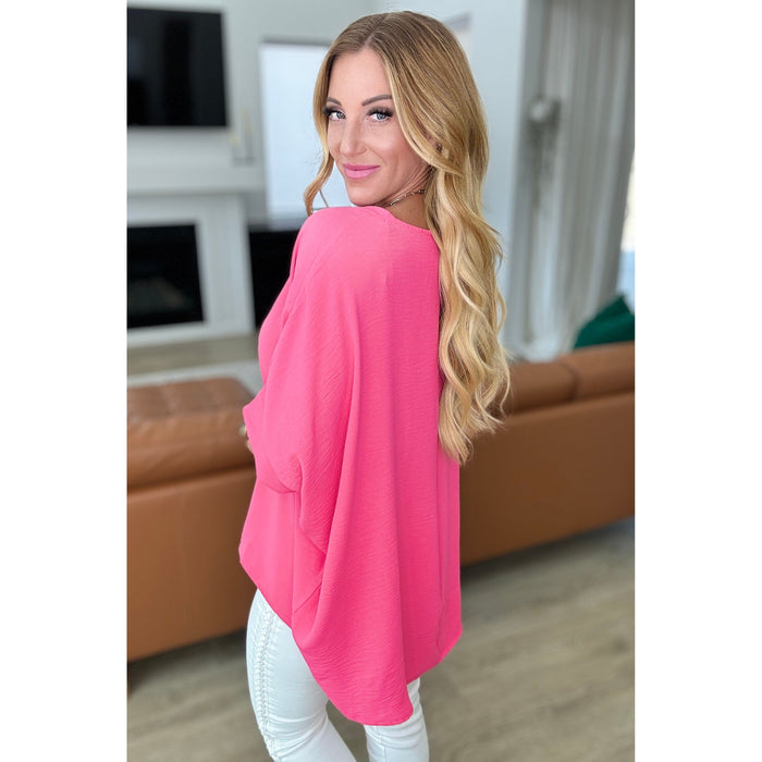 Feels Like Me Dolman Sleeve Top in Bubble Gum Pink