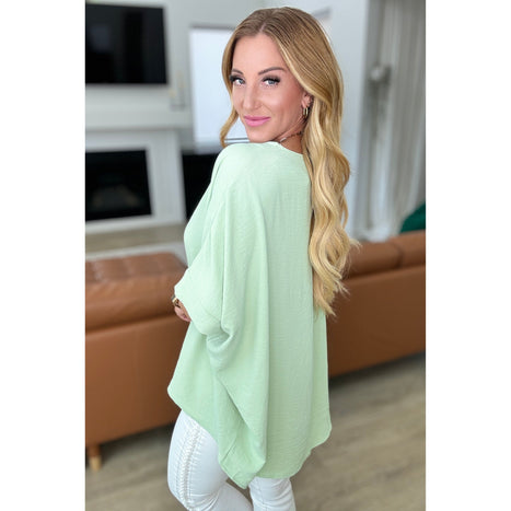 Feels Like Me Dolman Sleeve Top in Sage