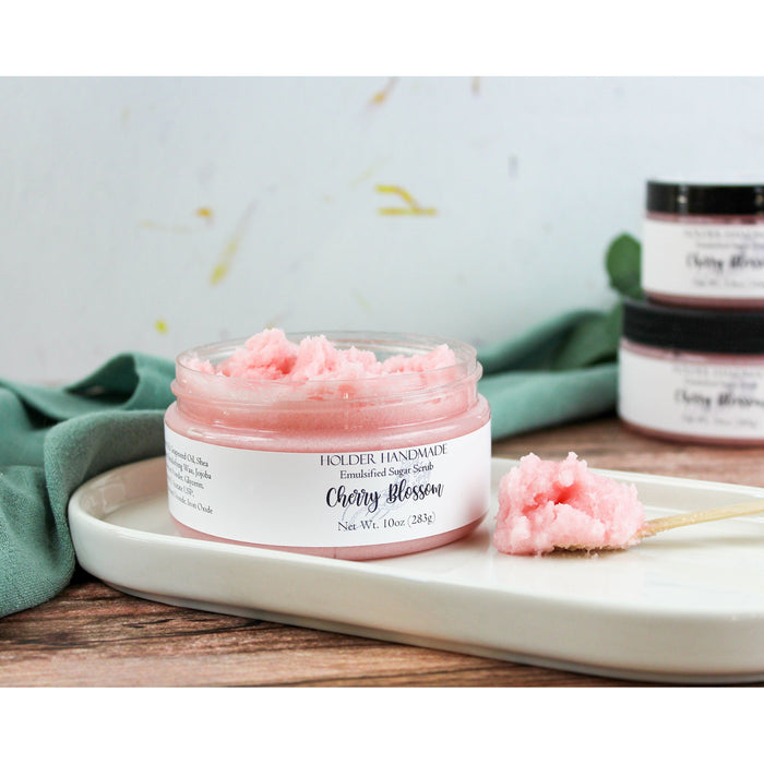 Holder Handmade - Cherry Blossom Sugar Scrub 5.8oz - 10oz