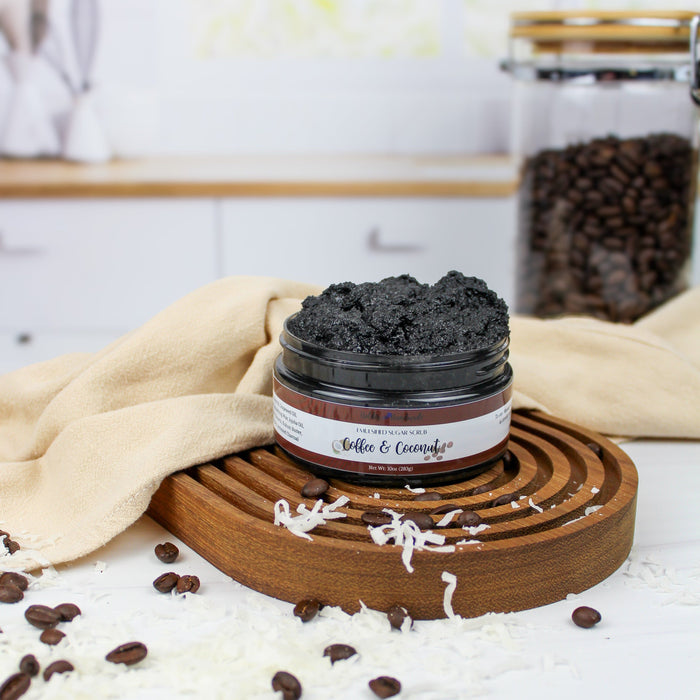 Holder Handmade - Coffee & Coconut Charcoal Sugar Scrub 5.8 0z - 10oz