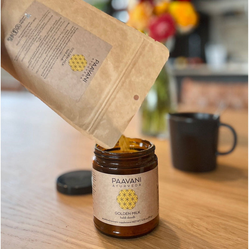 Paavani Ayurveda Golden Milk | Ayurvedic Turmeric Latte Blend with Ashwagandha & Shatavari simple