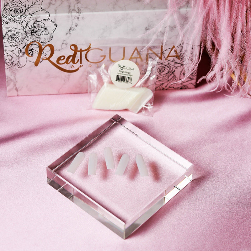 Red Iguana LLC Base Nail Tips for Silicone Practice Hands 2.0 Hand