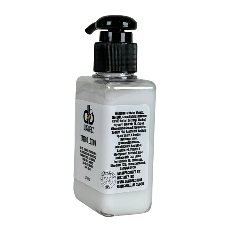 Diaz Beez Tattoo Lotion - TSA Travel Size Lotion