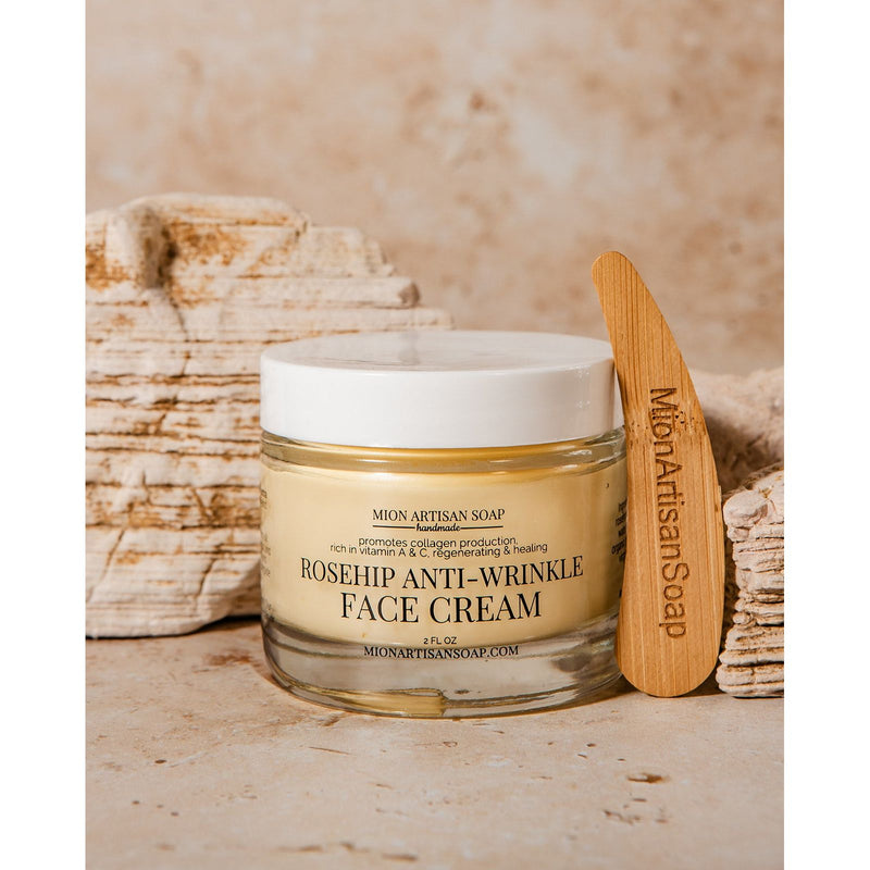 MION Artisan Soap Co. Rosehip Anti-Wrinkle Face Cream | Light Texture | Rich in Vitamins A & C face cream