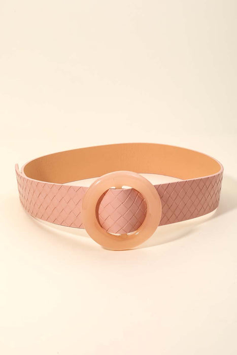 Anark Street Buckle Me Beautiful Blush Faux Leather Belt