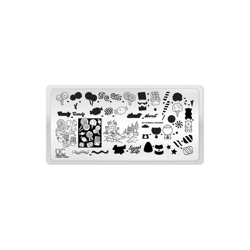 UberChic Beauty I Want Candy Stamping Plate