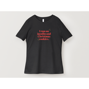 Peelz I Run on Insulin and Christmas Cookies Adult T-Shirt T-Shirt