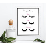 GladGirl The Distinctions of Pretty Lash Decor Poster Marketing