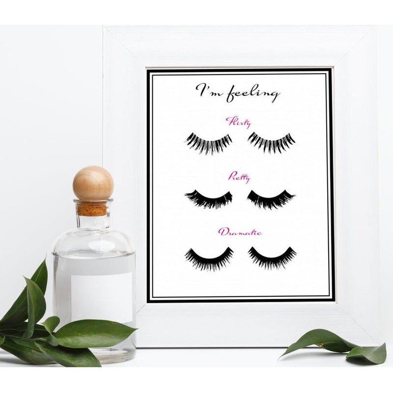 GladGirl The Distinctions of Pretty Lash Decor Poster Marketing