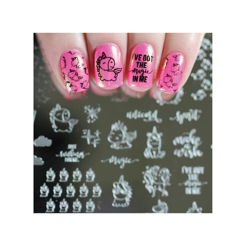 UberChic Beauty Unicorn Love-02 Stamping Plate