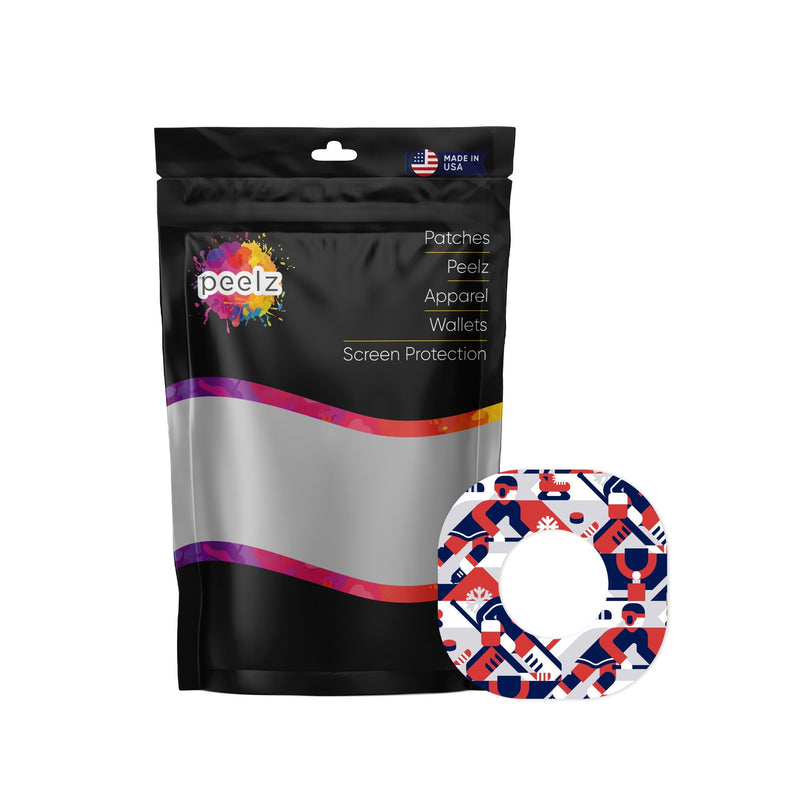 Peelz Ice Hockey Dexcom G7 and Stelo Patch Tape - Pump Peelz Patch Medical Tape