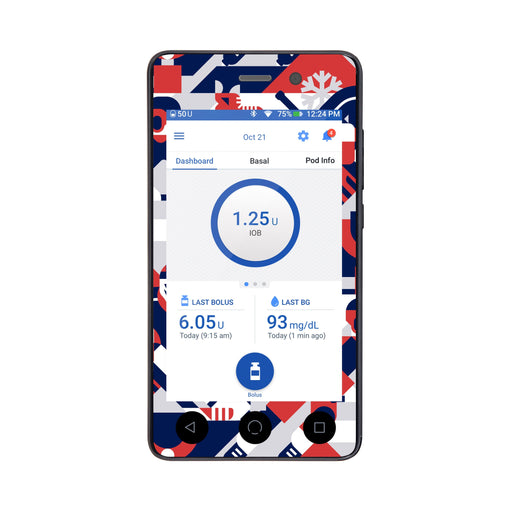 Peelz Ice Hockey Sticker for Omnipod DASH® PDM – Pump Peelz Peelz/Stickers