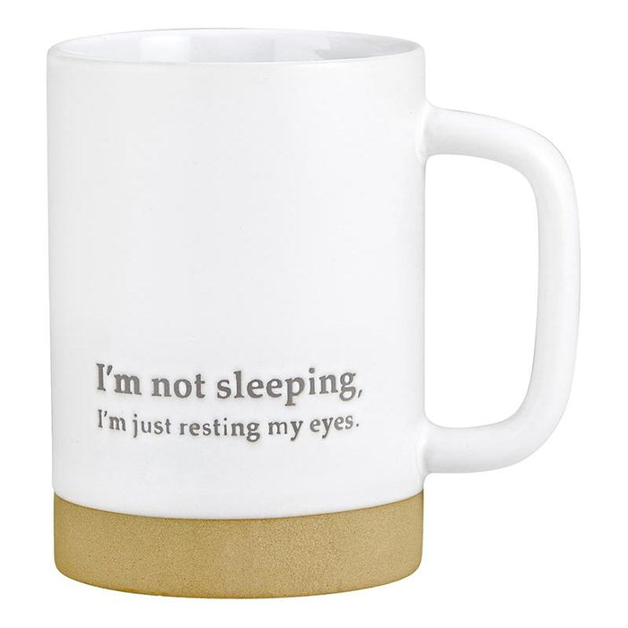 I'm  Not Sleeping.  I'm Just Resting Eyes Signature Mug | Stoneware Tea Coffee Cup | 17oz