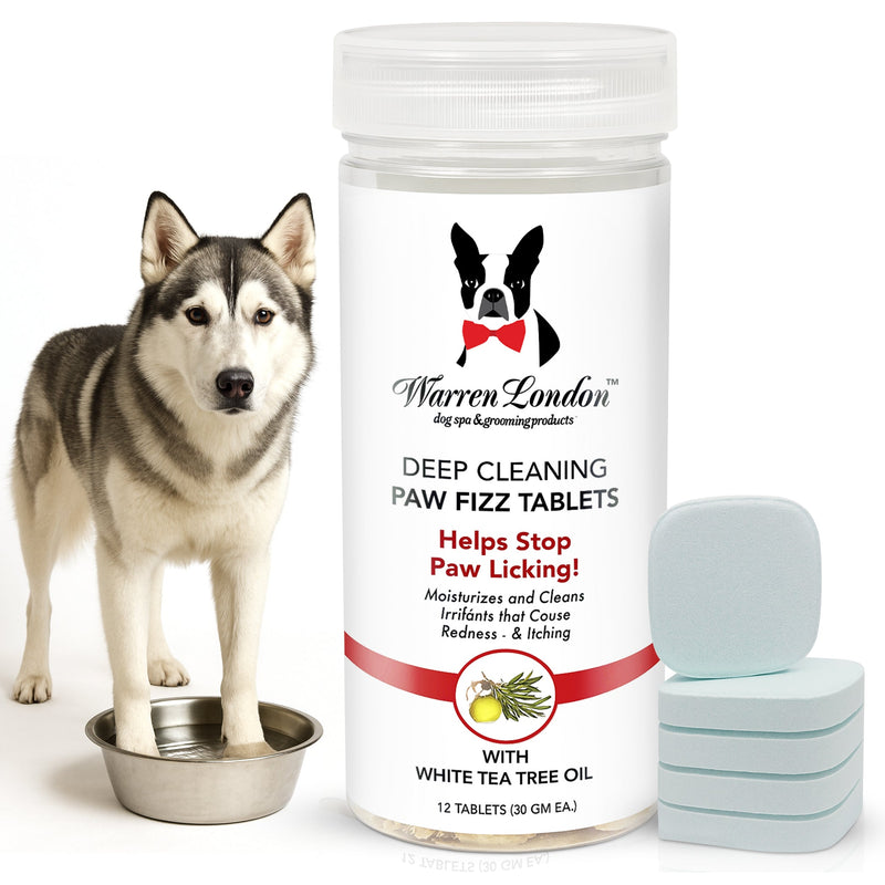 Warren London Deep Cleaning Paw Fizz Tablets - Soothes Itchy, Irritated Paws Spa Product