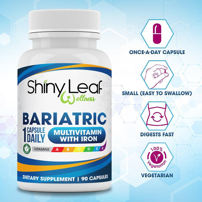 Shiny Leaf - Bariatric Multivitamin With 45Mg Iron – Once-A-Day Capsule For Post Weight-Loss Surgery Sleeve & Mini Gastric Bypass - Special Promotion