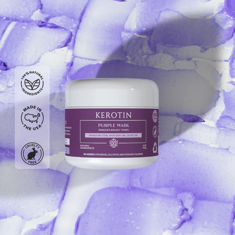 Kerotin Purple Mask Light Gray
