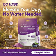 Go Wise Gentle Iron Supplement for Women and Men (No Water Needed) Iron Supplement