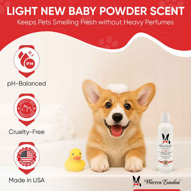 Warren London 2-in-1 Puppy Shampoo & Conditioner Pet Grooming Supplies
