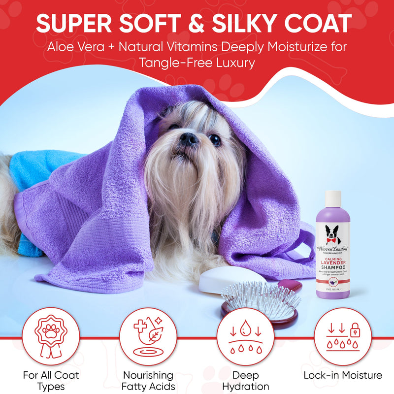 Warren London Calming Lavender Dog Shampoo w/Aloe Vera & Essential Oils Dog Shampoo