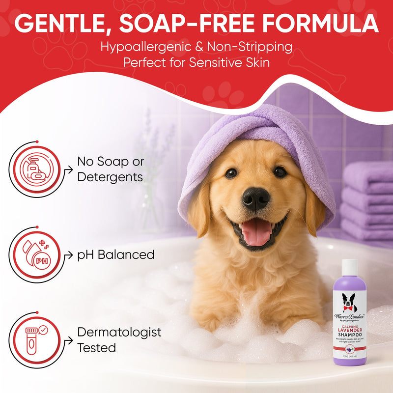 Warren London Calming Lavender Dog Shampoo w/Aloe Vera & Essential Oils - Professional Size Grooming Size Product
