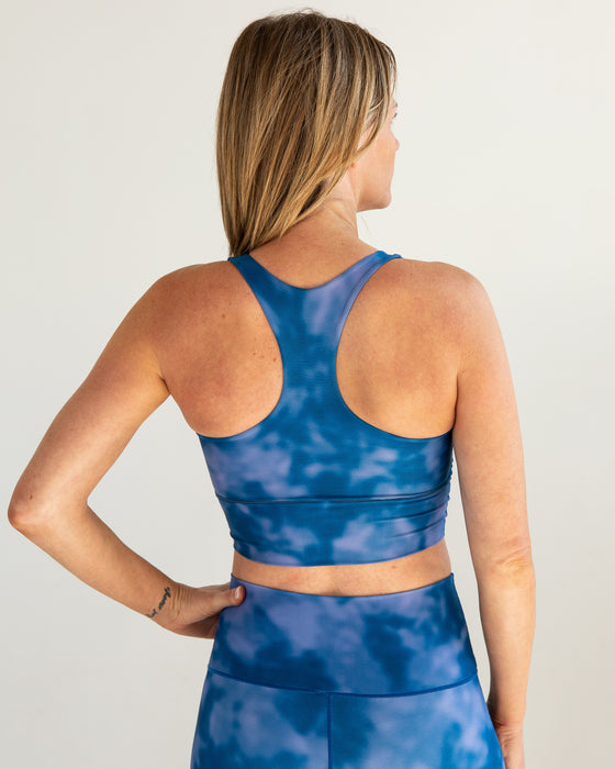 Indigo Fog Longline Sports Bra