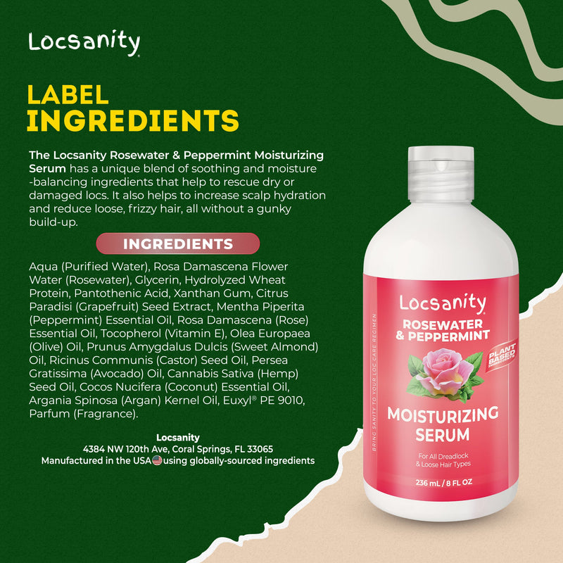 Locsanity Rosewater Peppermint Deep Moisturizing and Nourishing Serum Locking & Tightening & Moisturizing
