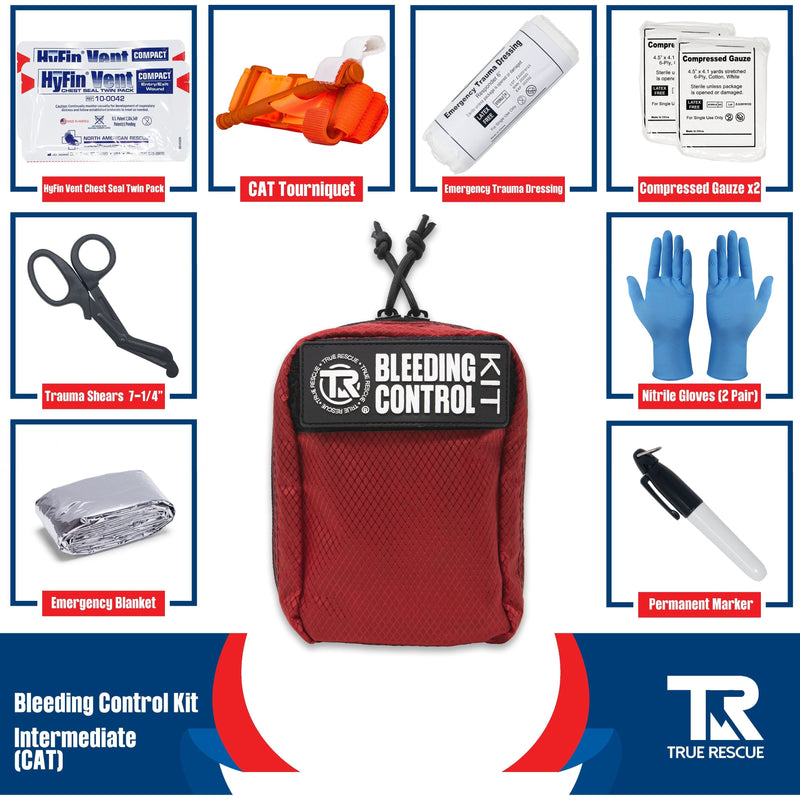 True Rescue Kit x2 with Wall Mount Dual Kit Wall Mount Package Bleeding Control Bundles