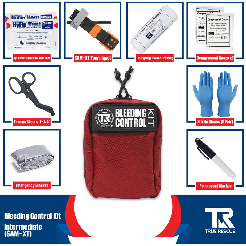True Rescue Kit with Wall Mount Bleeding Control Kit