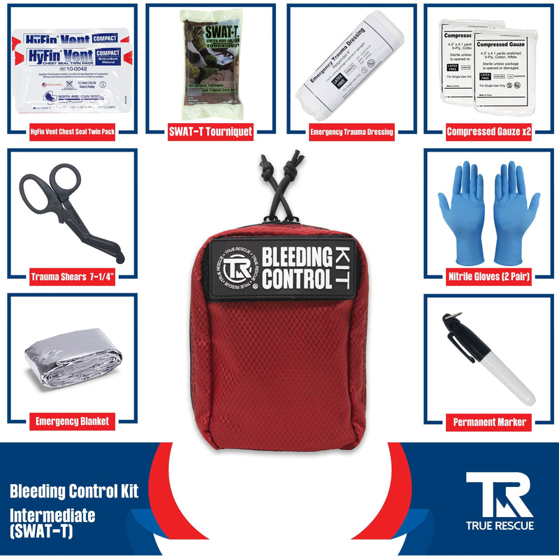 True Rescue Kit with Wall Mount Bleeding Control Kit