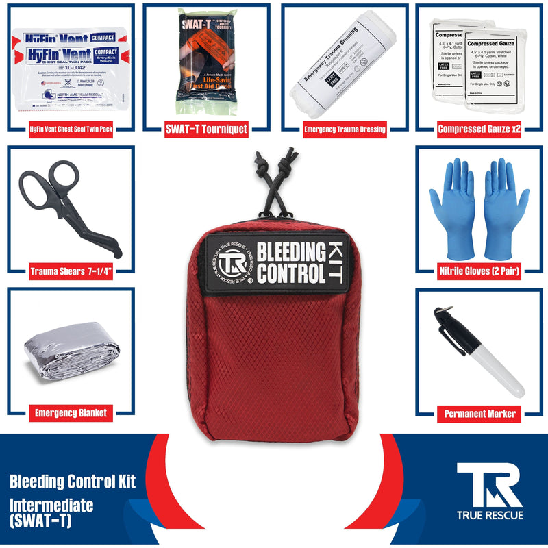 True Rescue Kit x2 with Wall Mount Dual Kit Wall Mount Package Bleeding Control Bundles