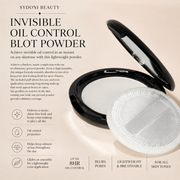 Sydoni Skincare and Beauty SYDONI INVISIBLE OIL CONTROL BLOT POWDER 10g. .35 OZ Blot Powder Compact