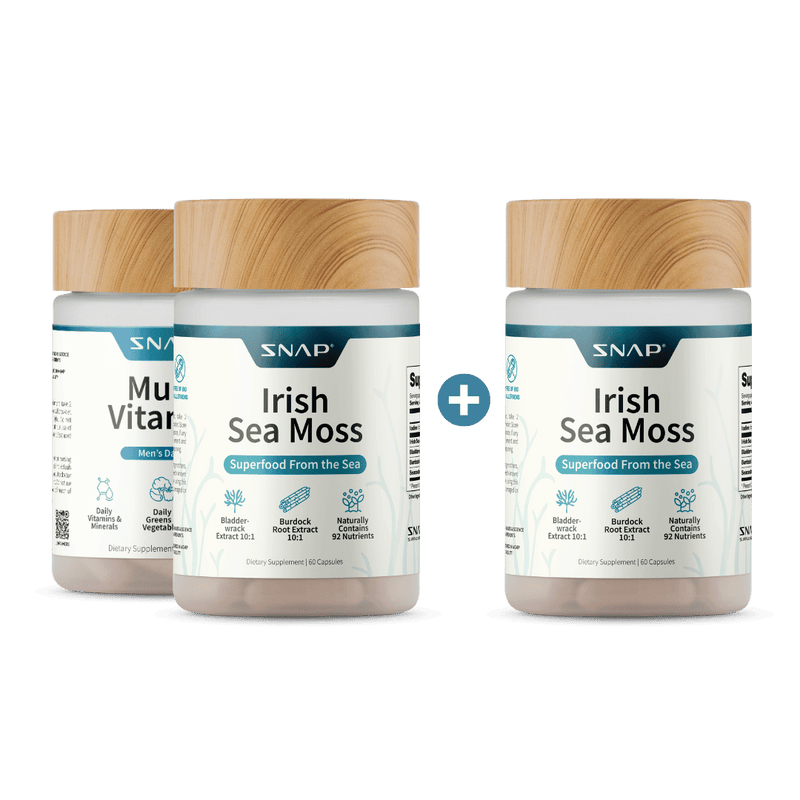 Snap Supplements Irish Sea Moss w/ Iodine Energy Support - Buy 2, Get 1 FREE! hidden White Smoke