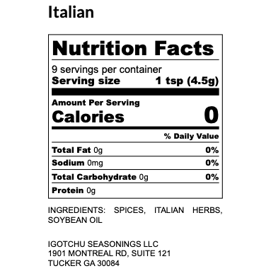 Igotchu Seasonings Igotchu Italian seasoning Seasonings & Spices