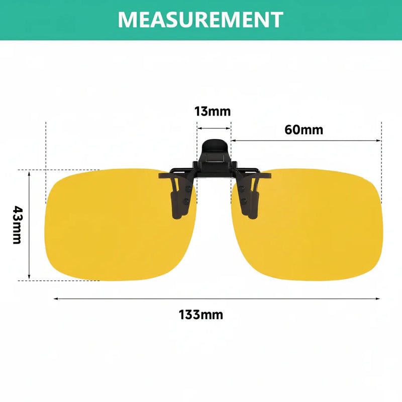 eyekeeper.com 4 Pack Polarized Clip on Flip up Night Driving Glasses JQ3 (60MMX43MM) Sunglasses White Smoke Yellow-4pcs