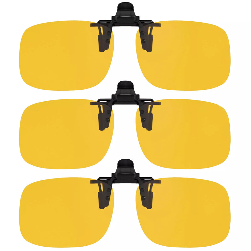 eyekeeper.com Polarized Clip on Flip up Night Driving Glasses JQ3 (58MMX40MM) Sunglasses Goldenrod Yellow