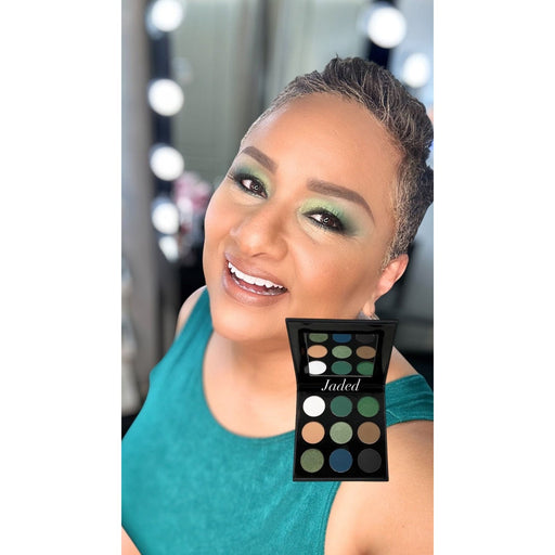 Sydoni Skincare and Beauty SYDONI JADED EYESHADOW PALETTE | Rich Green & Emerald Matte & Shimmer Shades Eyeshadow Palette