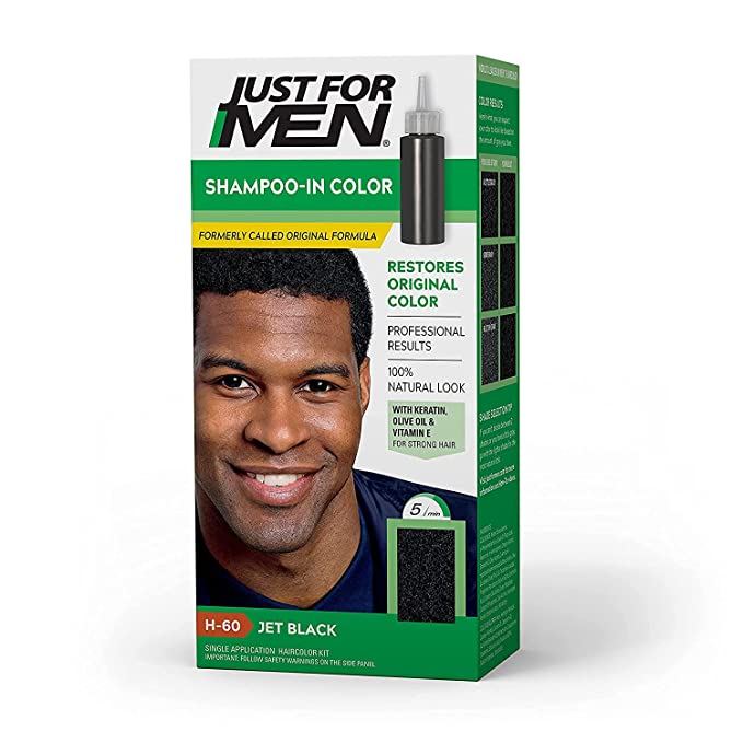 Mill's Beauty Supply Just For Men Shampoo-In Color/Jet Black Hair Color