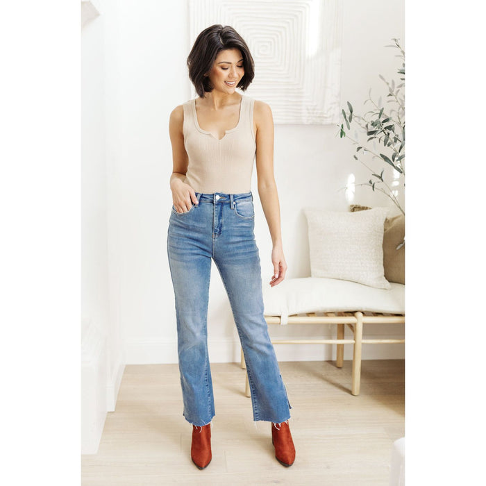 Jody Slim Flare Side Slit Jeans