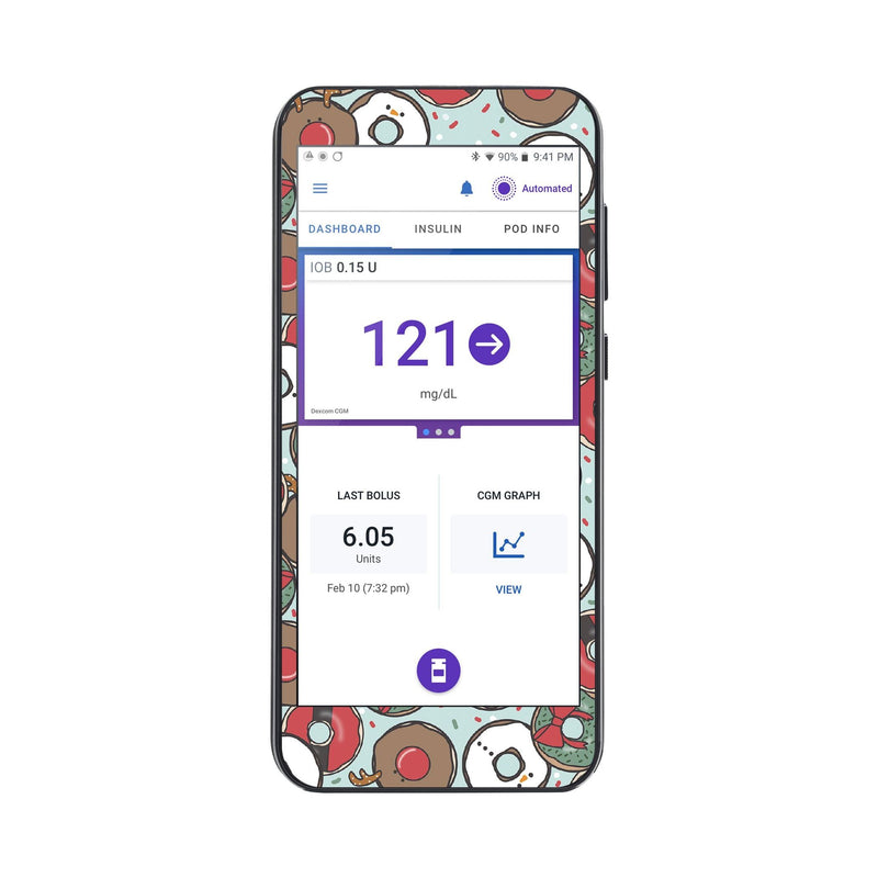 Peelz Jolly Donuts Sticker for Omnipod® 5 Controller – Pump Peelz Peelz/Stickers