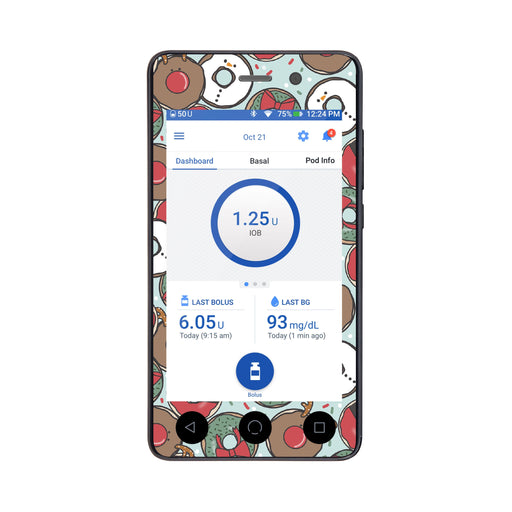 Peelz Jolly Donuts Sticker for Omnipod DASH® PDM – Pump Peelz Peelz/Stickers