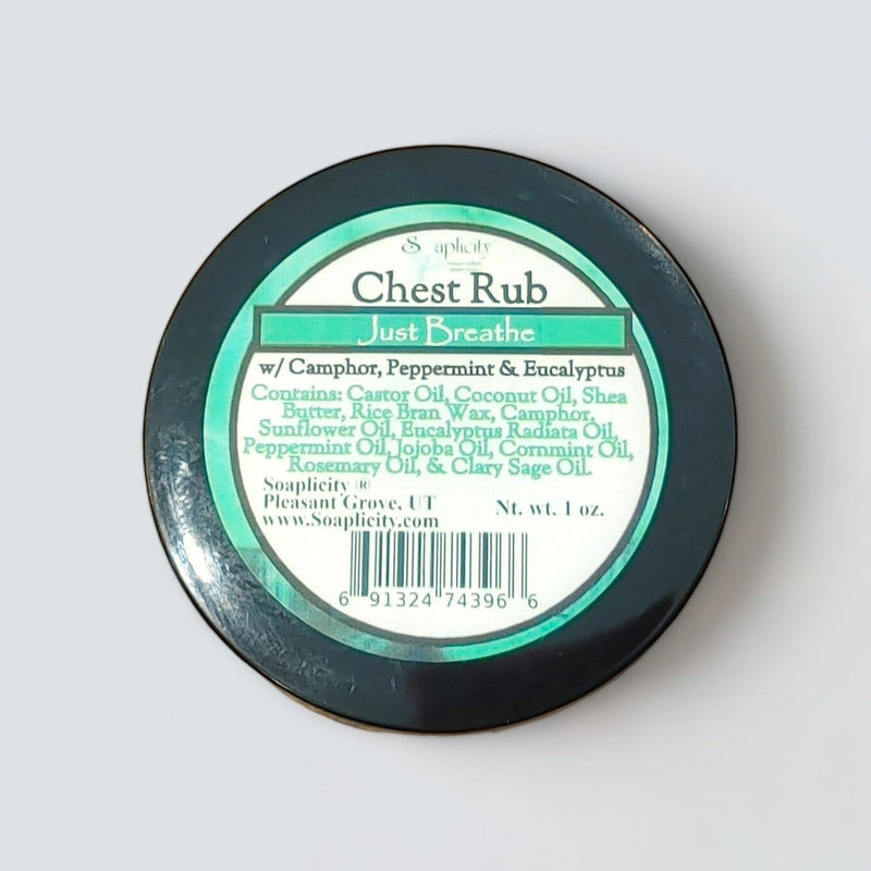 Soaplicity Just Breathe Chest Rub with Camphor & Eucalyptus Radiata Chest Rub