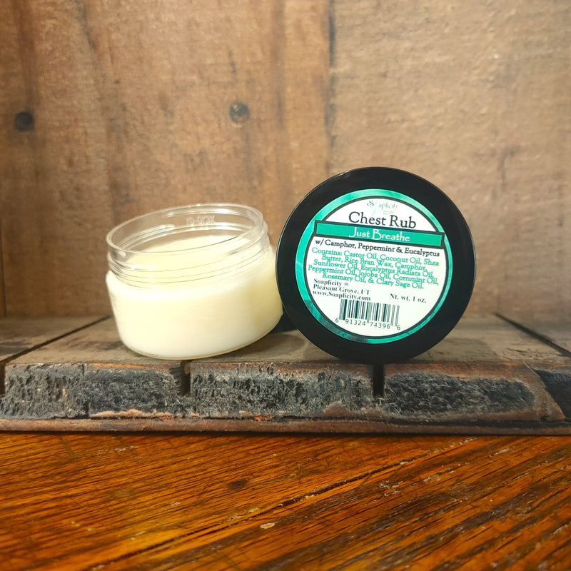 Soaplicity Just Breathe Chest Rub with Camphor & Eucalyptus Radiata Chest Rub