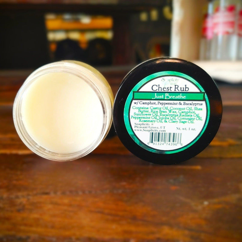 Soaplicity Just Breathe Chest Rub with Camphor & Eucalyptus Radiata Chest Rub