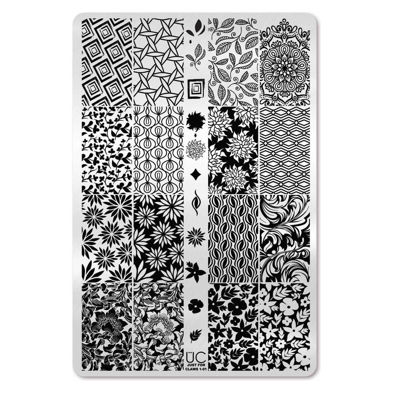 UberChic Beauty Just for CLAWS Collection-01 Stamping Plate