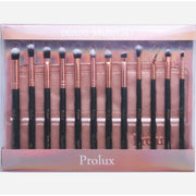 Prolux Cosmetics Deluxe 12 Piece Eye Makeup Brush Set BRUSH SET Rosy Brown