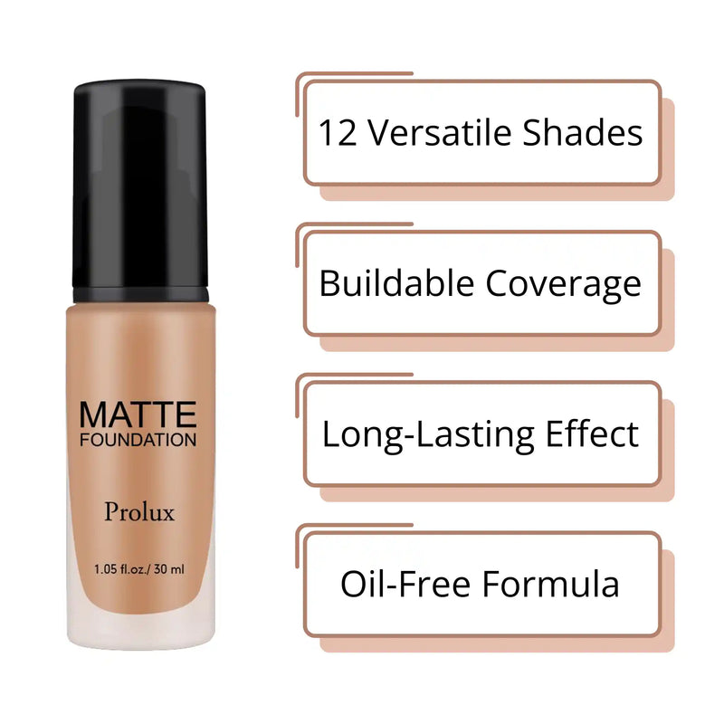 Prolux Cosmetics Lightweight Matte Foundation face foundation