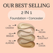 Prolux Cosmetics 2 in 1 Foundation and Concealer face foundation