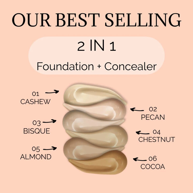 Prolux Cosmetics 2 in 1 Foundation and Concealer face foundation