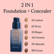 Prolux Cosmetics 2 in 1 Foundation and Concealer face foundation