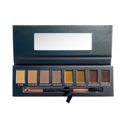 Prolux Cosmetics Eyebrow Makeup Kits | 8 Shade Brow Palette with Brush brow gel/palette